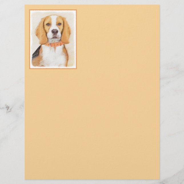 Beagle Hound Dog Malerei Original Tierart (Vorderseite)