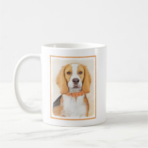 Beagle Hound Dog Malerei Original Tierart Kaffeetasse