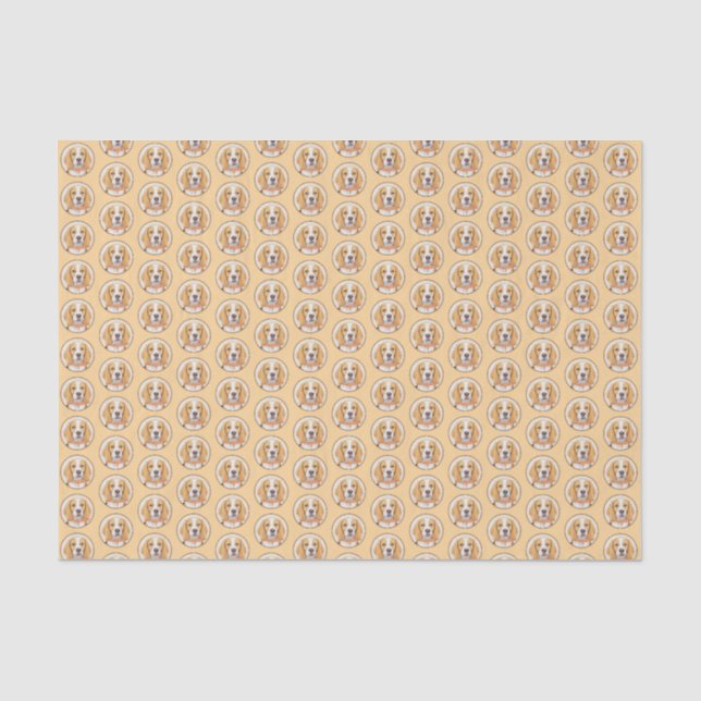 Beagle Hound Dog Malerei Original Tierart Seidenpapier (Vorderseite)