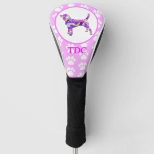 Beagle Hound Hund Silhouette Paw Pink PY&B Golf Headcover