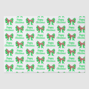 Beagle Hound Weihnachtshund & Bow Weiße Gewebe Seidenpapier