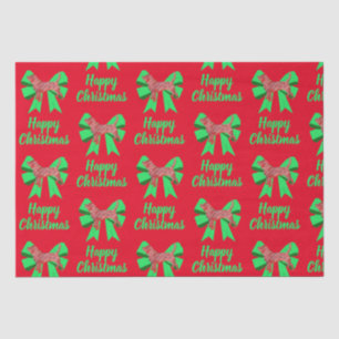 Beagle Hound Weihnachtshund & Green Bow Seidenpapier