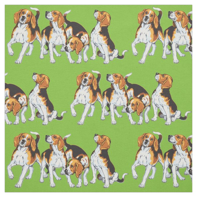 Beagle Hounds Stoff (Muster)