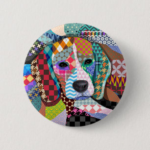 Beagle Hund 161 Button