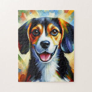 Beagle Hund Acryl Druck Hunde Liebhaber Geschenk