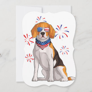 Beagle-Hund Amerikanisch-usa-Fahne Männer Beagle-L
