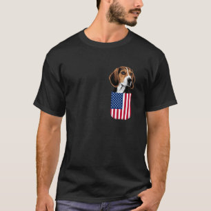 Beagle Hund Amerikanische Flagge Patriotisch 4. Ju T-Shirt