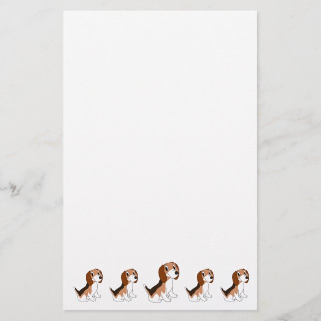 Beagle-Hund-Design Briefpapier (Vorderseite)