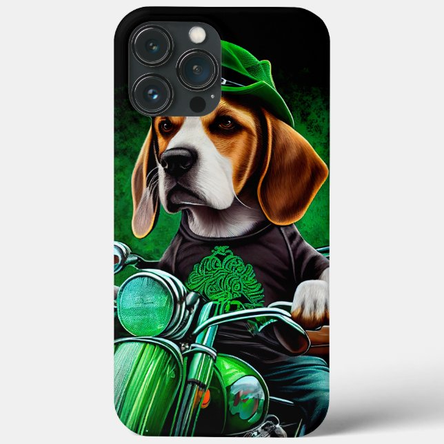 Beagle Hund Fahrrad St. Patrick's Day Case-Mate iPhone Hülle (Rückseite)