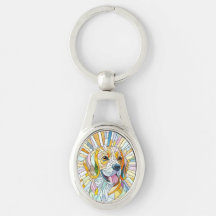 Beagle-Hund - farbenfrohe Mosaikkunst
