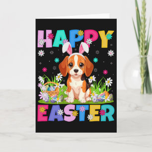 Beagle Hund Frohe Ostern Eierjagd Hase Ohr Beagle Karte