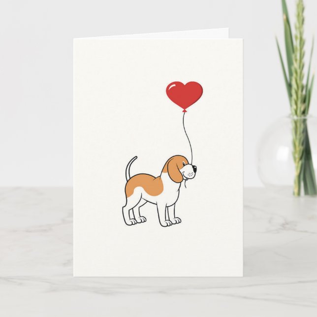 Beagle Hund Geburtstagskarte Feiertagskarte (Vorderseite)