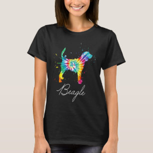 Beagle Hund Gefärbte Krawatte Regenbogen Hunde Mam T-Shirt