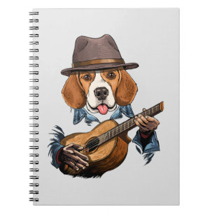 Beagle Hund Gitarre spielen / Funny Beagle Notizblock