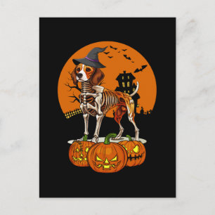 Beagle-Hund Halloween Feiertagspostkarte
