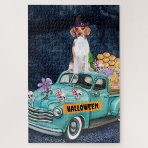 Beagle Hund Halloween LKW Beängstigende Nacht
