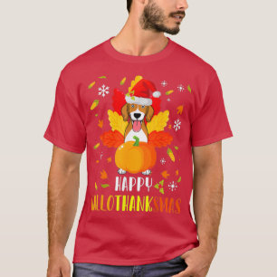 Beagle Hund Happy Halloween Erntedank Merry Chri T-Shirt