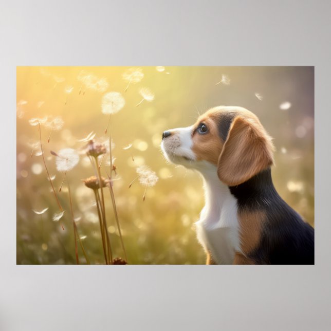 Beagle Hund Haustier Tranquie Friedlich Poster (Vorne)