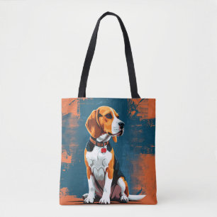 Beagle-Hund im abstrakten Hintergrund Tasche