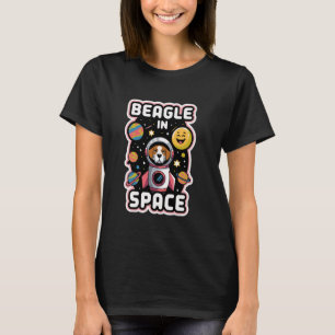 Beagle Hund im Raumdesign Funny Kids Beagle T-Shirt