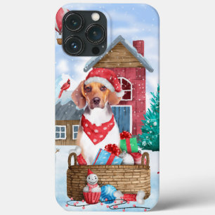 Beagle Hund im Schnee Weihnachtshundehaus Case-Mate iPhone Hülle