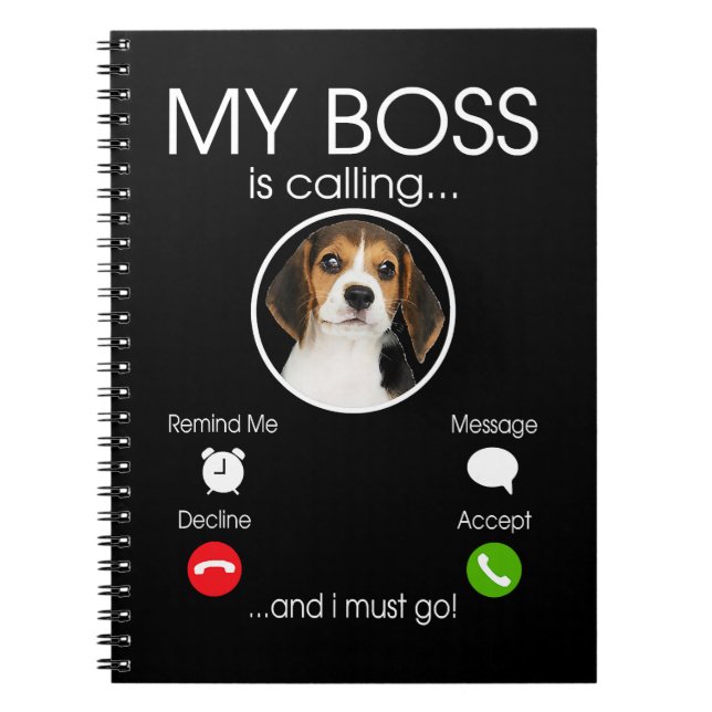 Beagle Hund Lover Der beste Beagle ruft und ich mu Notizblock (Vorderseite)