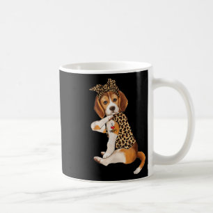 Beagle Hund Lover T-Shirt I Liebe Mama Tattoo Leop Kaffeetasse