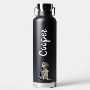 Beagle Hund mit Hundename benutzerdefiniert Trinkflasche