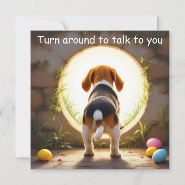 Beagle-Hund - Ostern Feiertagskarte (Vorderseite)