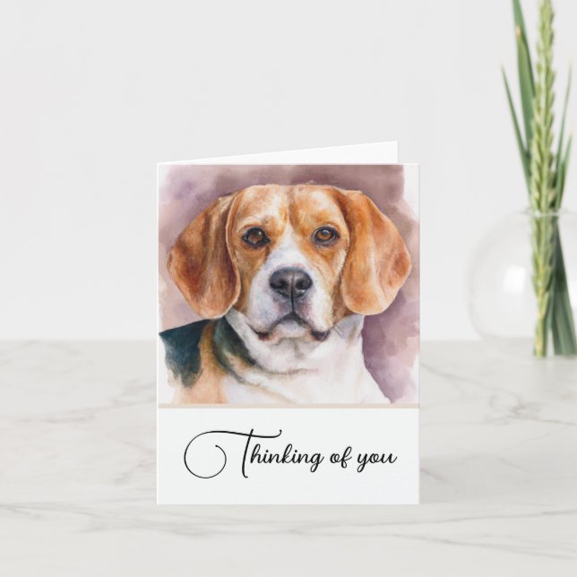 Beagle Hund Personalisiert denken Sie an Sie (Vorderseite)