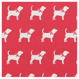 Beagle Hund Silhouette Haustier Rot Stoff