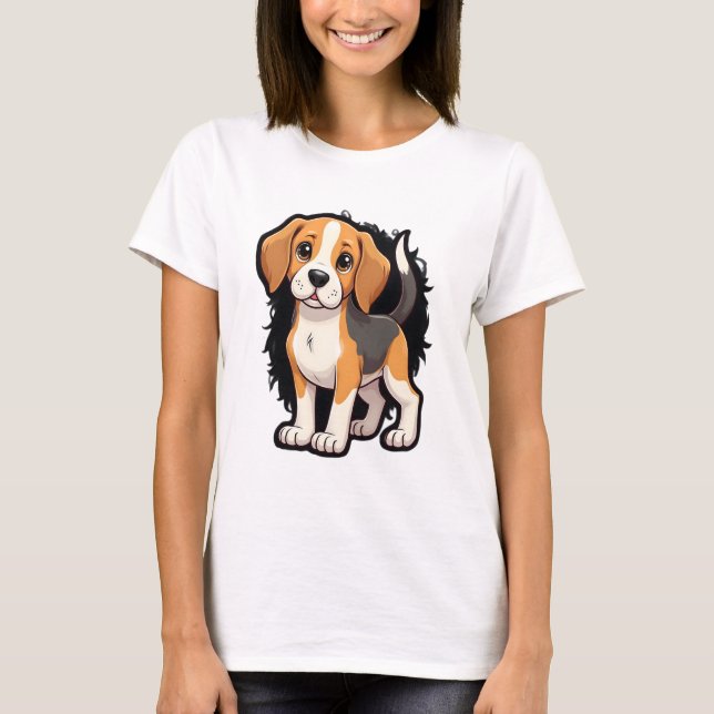 Beagle-Hund-T-Shirt T-Shirt (Vorderseite)