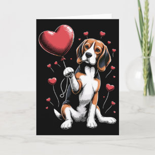 Beagle-Hund Valentinstag Hundebesitzer Valentinsta Karte