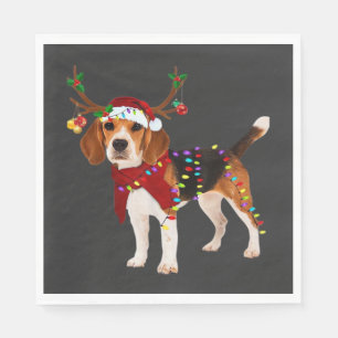 Beagle-Hund Weihnachten Classic T-Shirt Serviette