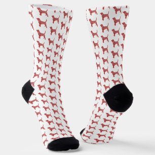 Beagle Hund Weihnachten Hund Niedliche Silhouette Socken
