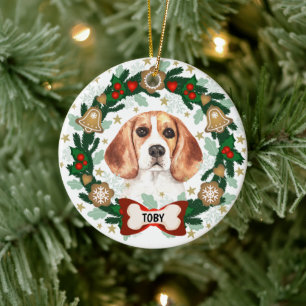 Beagle Hund Weihnachten Niedlich Hunde Keks Tod Keramik Ornament