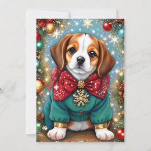 Beagle Hund Weihnachts-Sweater Feiertagskarte