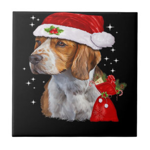 Beagle Hund Weihnachts-T-Shirt Hund Familie Weihna Fliese