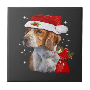 Beagle-Hund-Weihnachts-T-Shirt Hund Familie Weihna Fliese