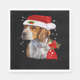 Beagle Hund Weihnachts T-Shirt Hund Familie Weihna Serviette