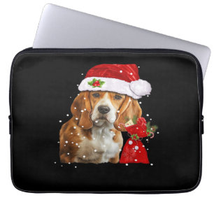 Beagle-Hund-Weihnachts-T-Shirt Weihnachts-Hund-Ess Laptopschutzhülle