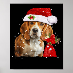 Beagle-Hund-Weihnachts-T-Shirt Weihnachts-Hund Wes Poster