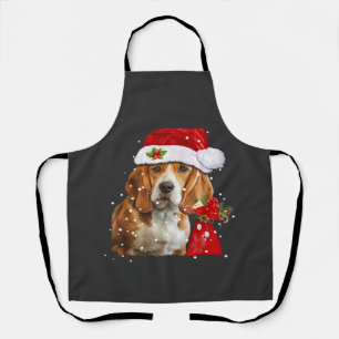 Beagle-Hund-Weihnachts-T-Shirt Weihnachts-Hund Wes Schürze