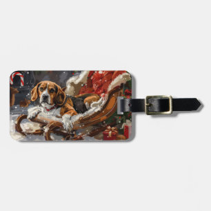 Beagle Hund Weihnachtsfestlich Gepäckanhänger