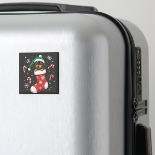 Beagle Hund Weihnachtsmannmütze Weihnachtsliebhabe Magnet