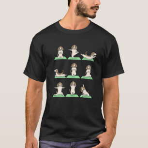 Beagle Hund Yoga Pose Zen Niedlich Workout Übunge T-Shirt