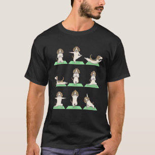 Beagle Hund Yoga Pose Zen Niedlich Workout Übungen T-Shirt