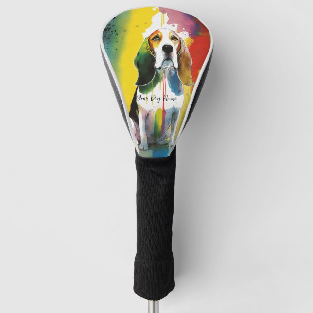 Beagle Hund - Zusammensetzung 003 Golf Headcover (Vorderseite)