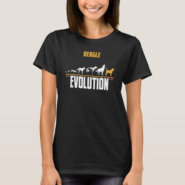 Beagle Hunde Evolution T-Shirt (Vorderseite)
