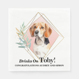 Beagle Hunde Haustier Hochzeit Napkins mit Hunden  Serviette